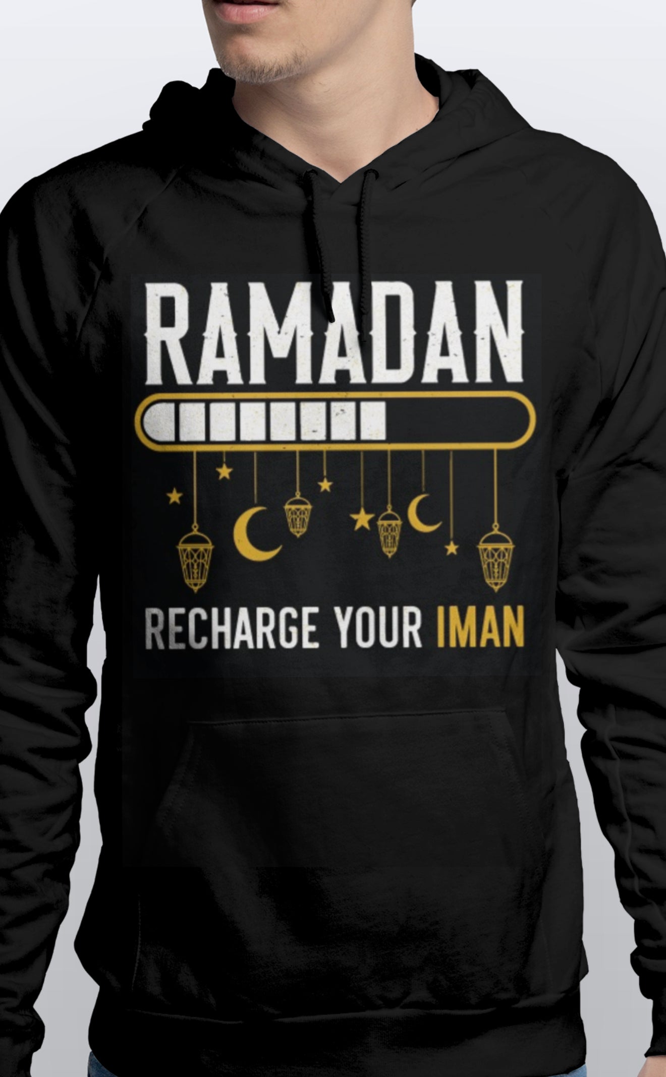 Pullover Unisex Hoodie Ramadan Recharge your Iman Soft cotton Sizes S-3XL