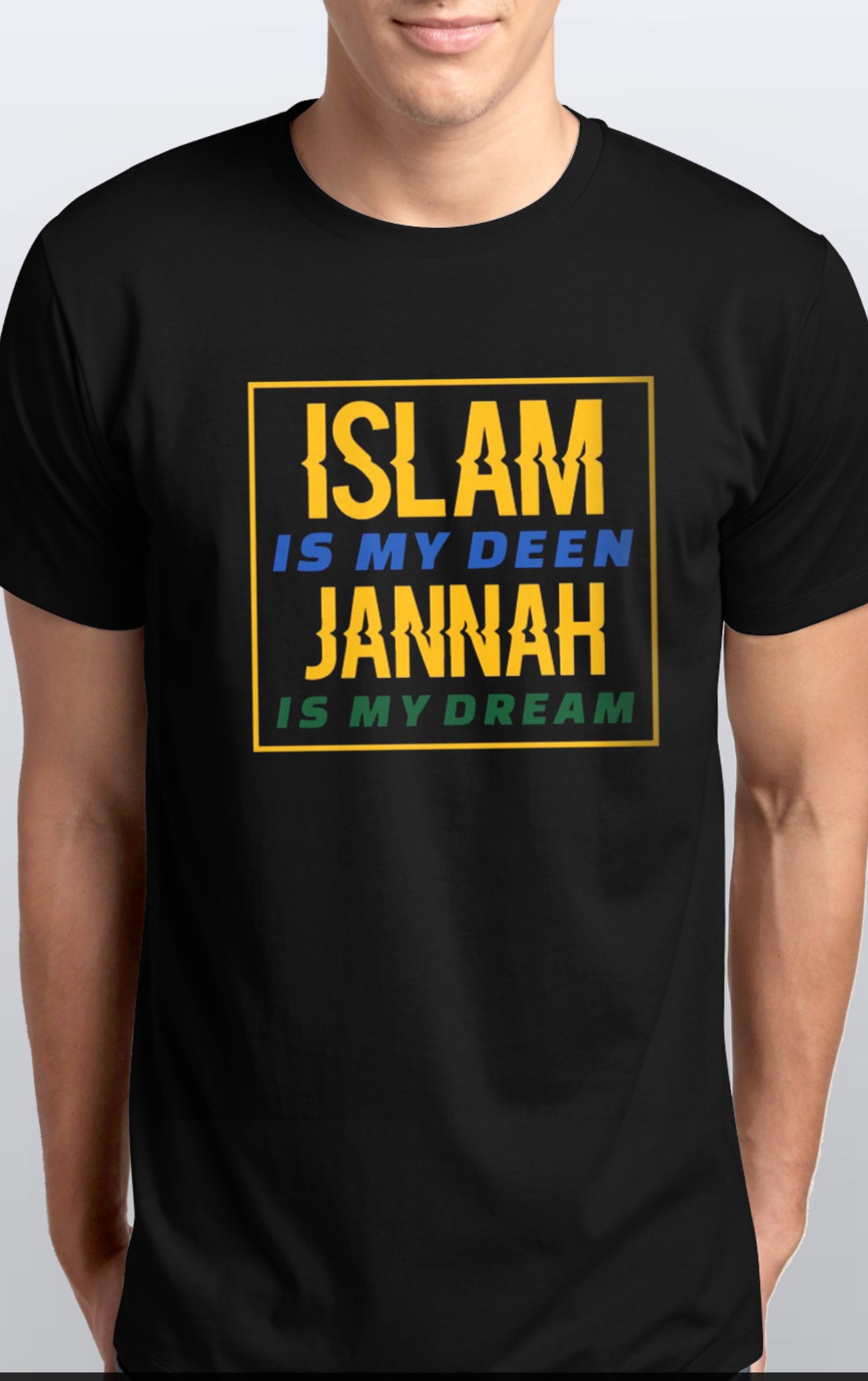 Unisex islam is my Deen Jannah is my dream soft cotton T shirt Sizes S-5XL