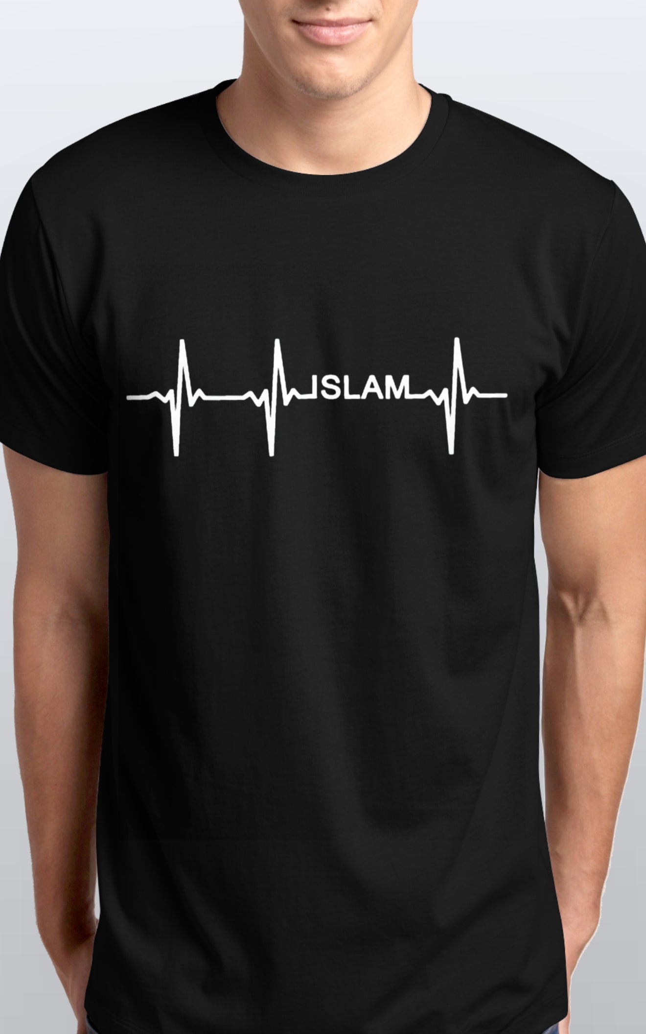 Unisex Islam Heartbeat Soft cotton T shirt Sizes S-5XL