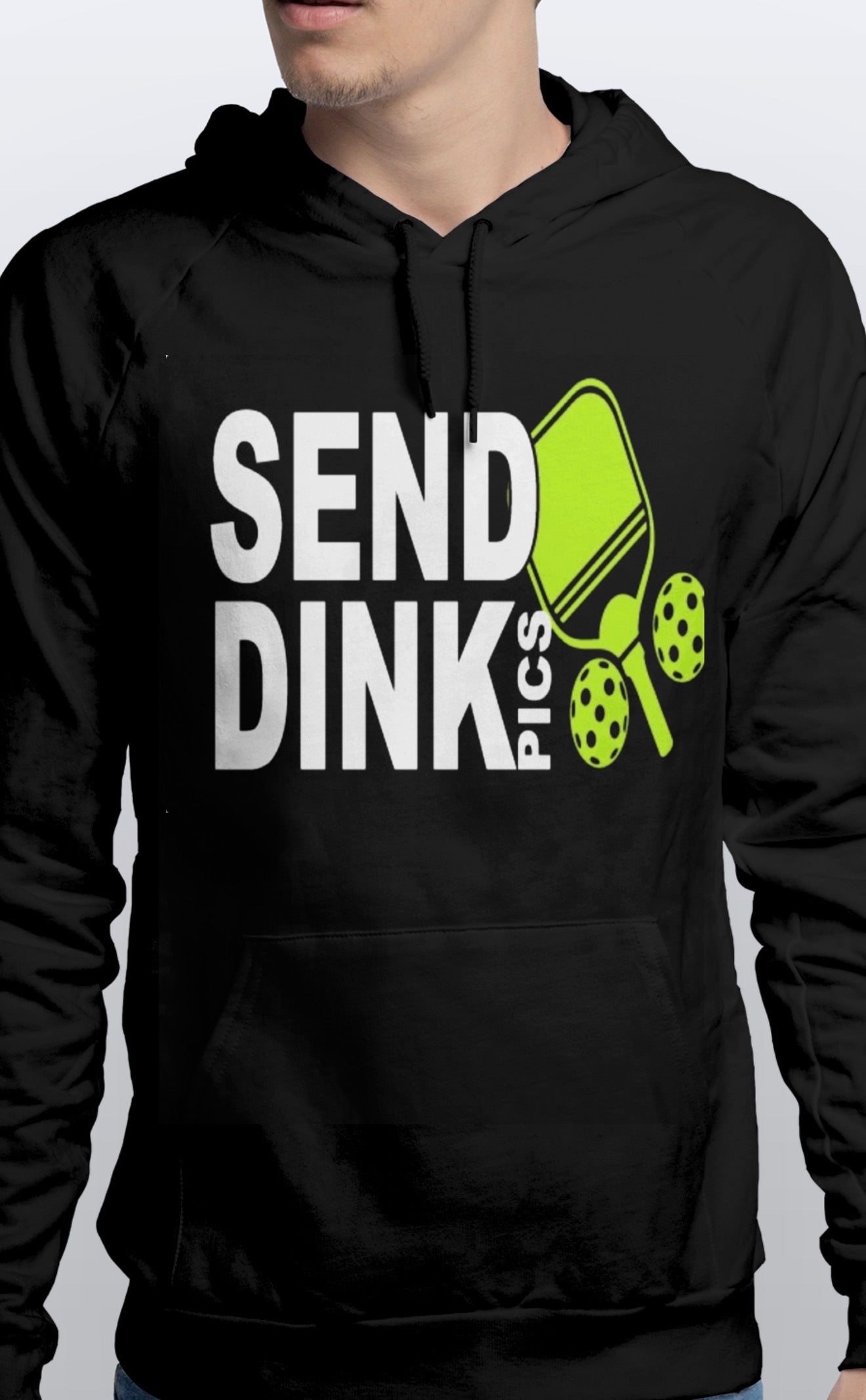Send Dink pics Warm Pullover Pickleball HOODIE unisex Sizes S-3XL