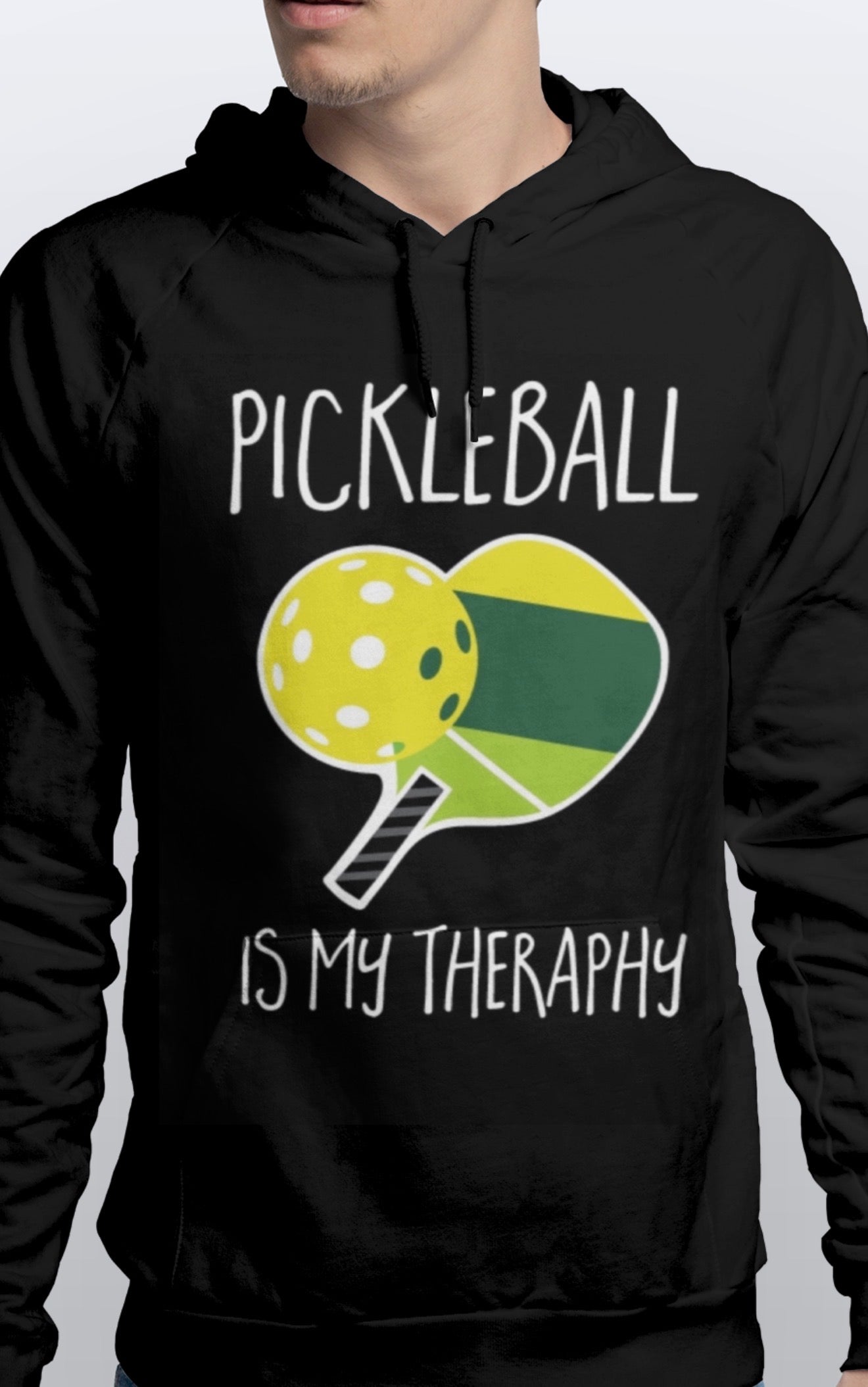 Pickleball is my therapy warm Pullover Pickleball HOODIE unisex Sizes S-3XL
