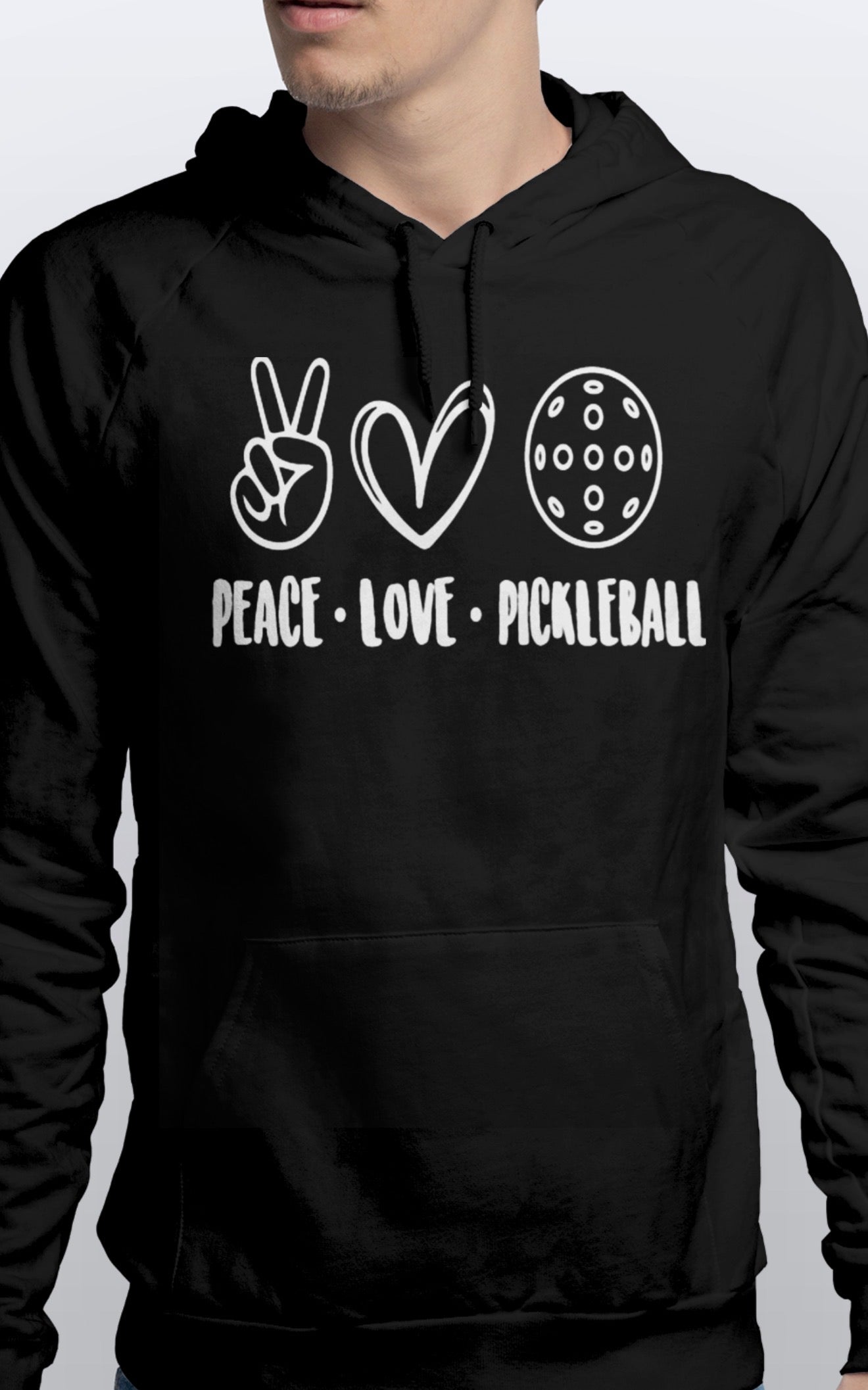 Peace Love Pickleball Warm Pullover Pickleball HOODIE unisex Sizes S-3XL