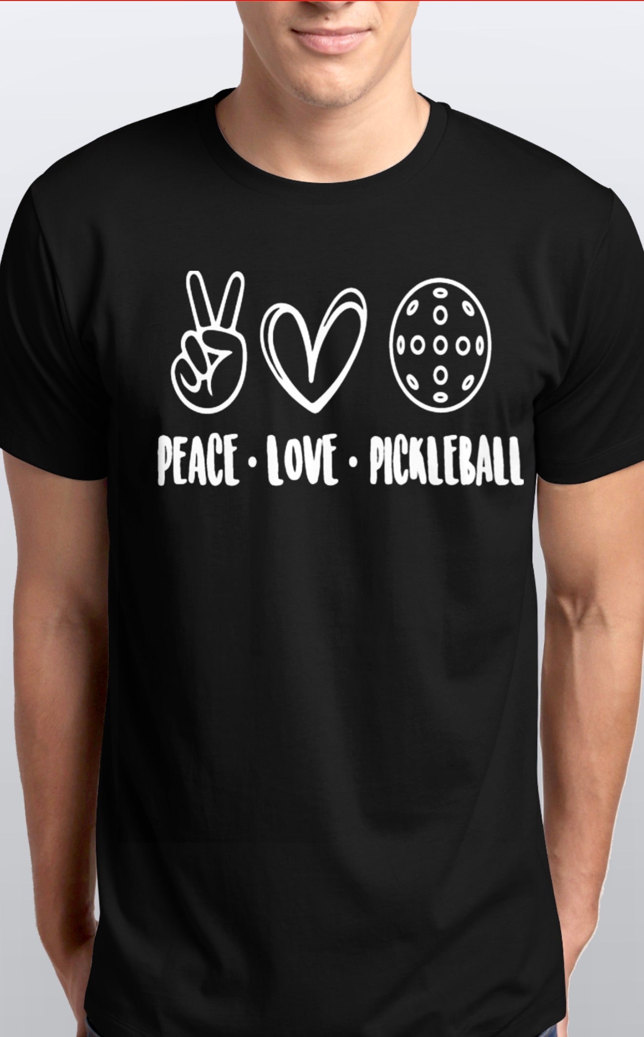 Peace Love Pickleball soft cotton T-Shirt unisex Sizes S-5XL