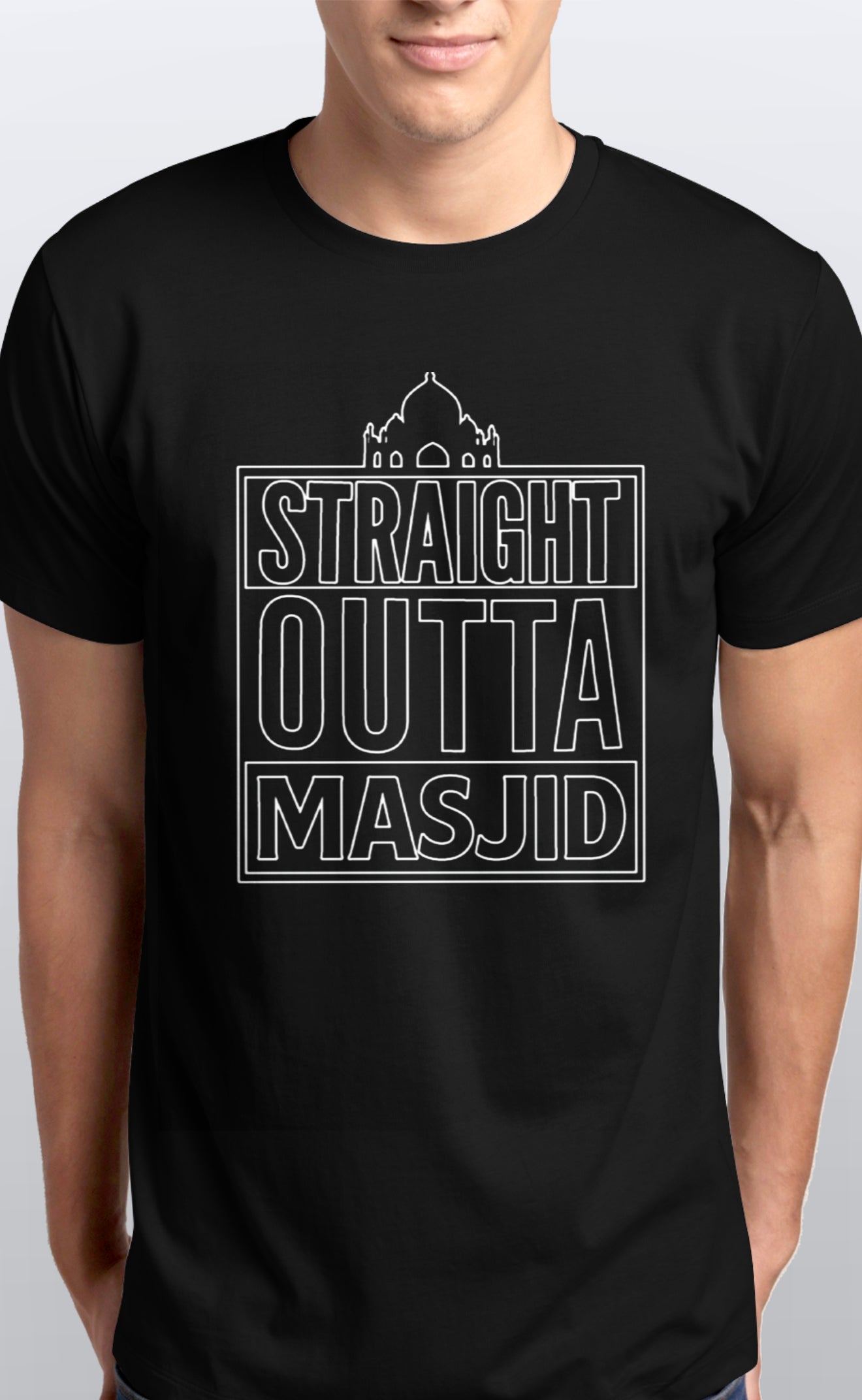 Unisex Straight outta masjid soft cotton T shirt Sizes S-5XL