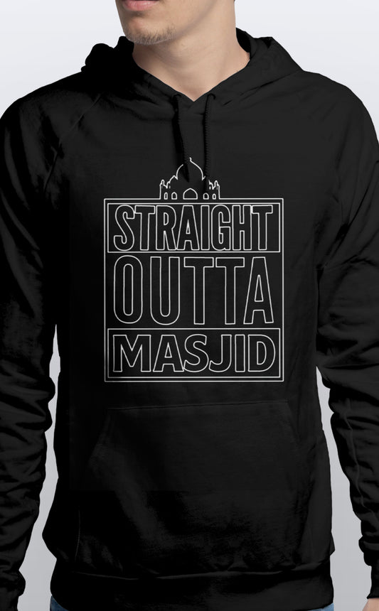 Pullover Unisex Hoodie Straight Outta Masjid Soft cotton Sizes S-3XL