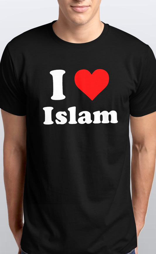 Unisex I love Islam soft cotton T shirt Sizes S-5XL