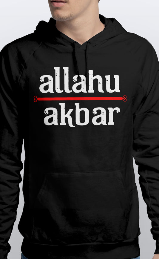 Pullover Unisex Hoodie Allah Akbar Soft cotton Sizes S-3XL