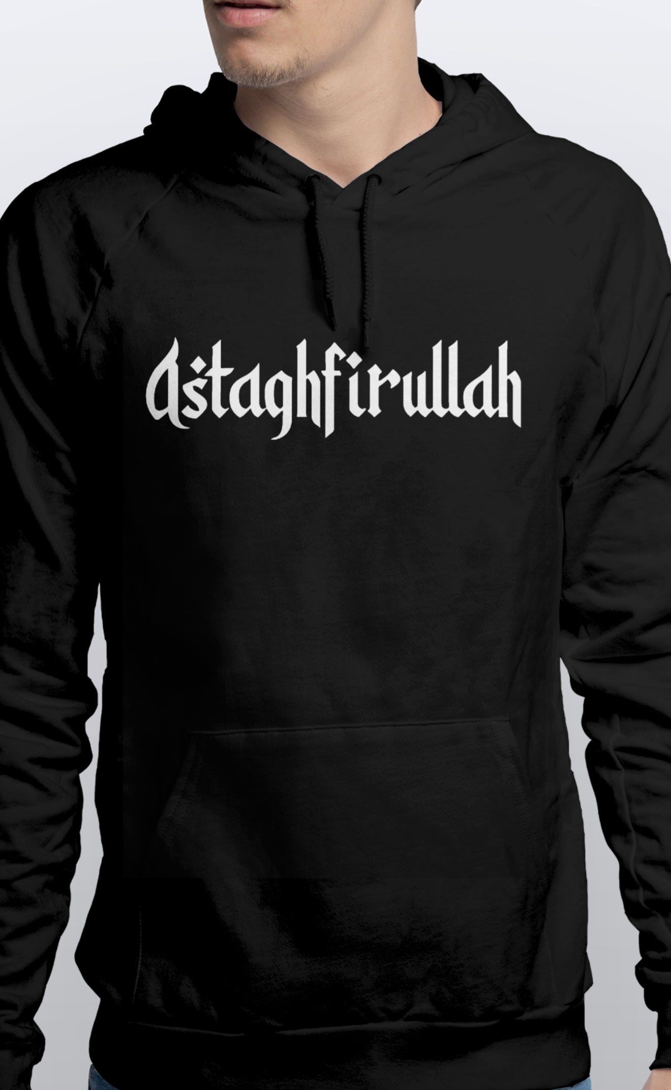Pullover Unisex Hoodie Astaghfirullah Soft cotton Sizes S-3XL