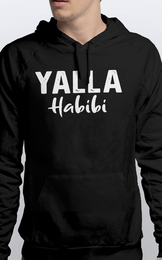 Pullover Unisex Hoodie Yalla habibi Soft cotton Sizes S-3XL