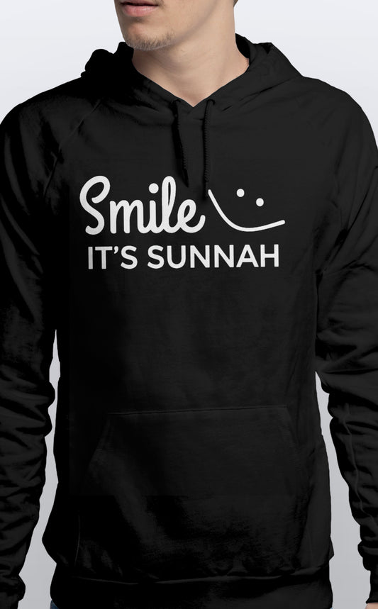 Pullover Unisex Hoodie Smile it’s Sunnah Soft cotton Sizes S-3XL