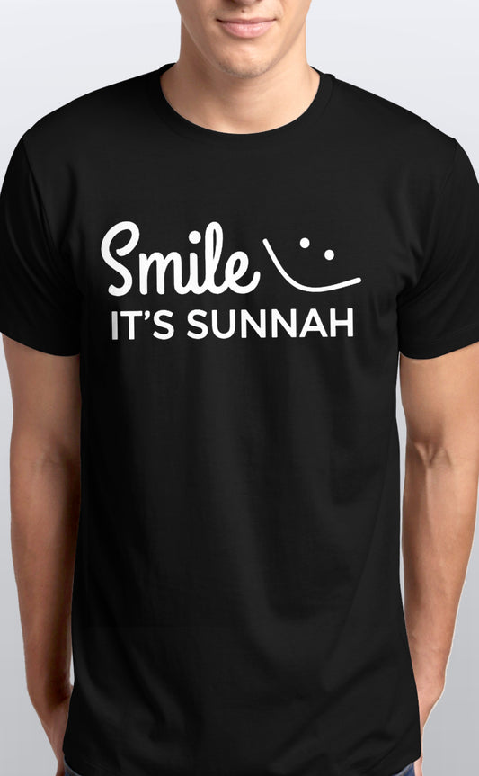 Unisex Smile it’s Sunnah Soft cotton T shirt Sizes S-5XL