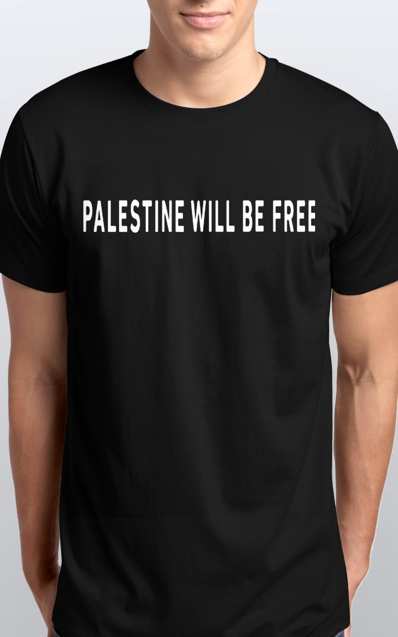 Unisex Palestine will be free Soft cotton T shirt Sizes S-5XL