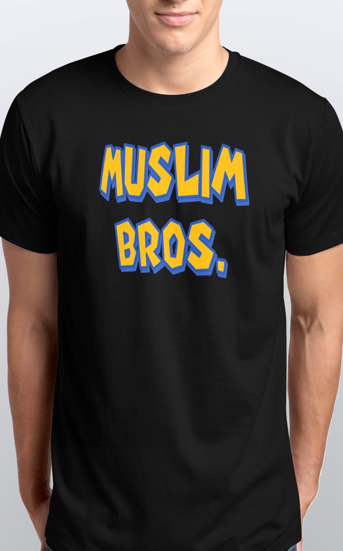 Unisex Mario font Muslim Bros Soft cotton T shirt Sizes S-5XL