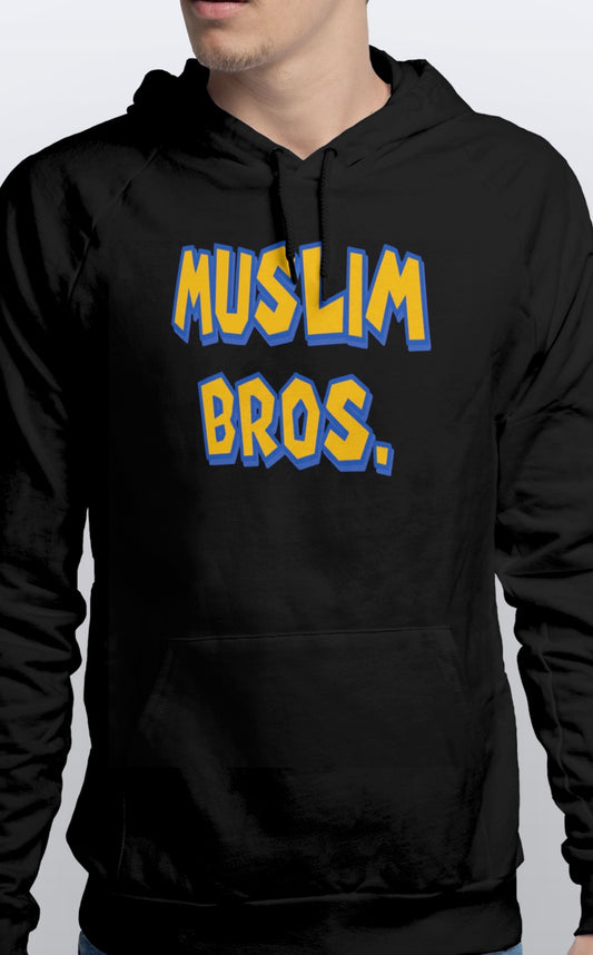 Pullover Unisex Hoodie Mario Font Muslim Bros Soft cotton Sizes S-3XL