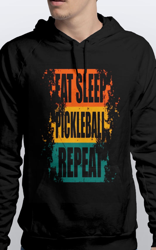 Eat Sleep Pickleball Repeat warm Pullover Pickleball HOODIE unisex Sizes S-3XL