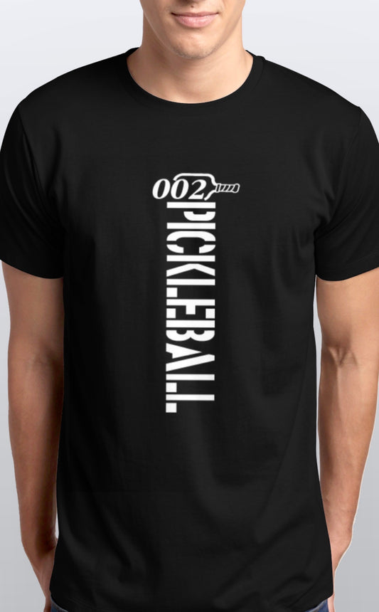 007 James Bond style 002 Pickleball soft cotton T-Shirt unisex Sizes S-5XL