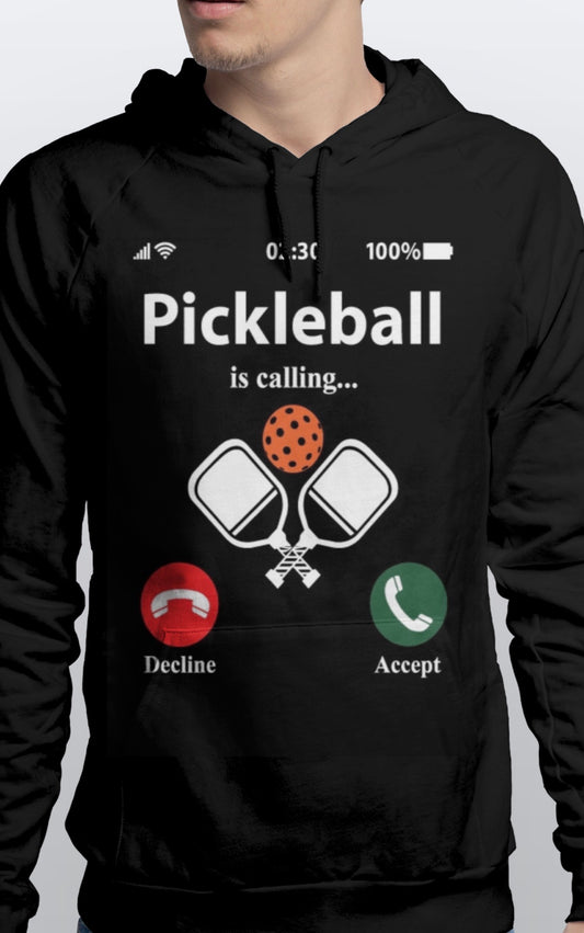 Pickleball calling warm Pullover Pickleball HOODIE unisex Sizes S-3XL