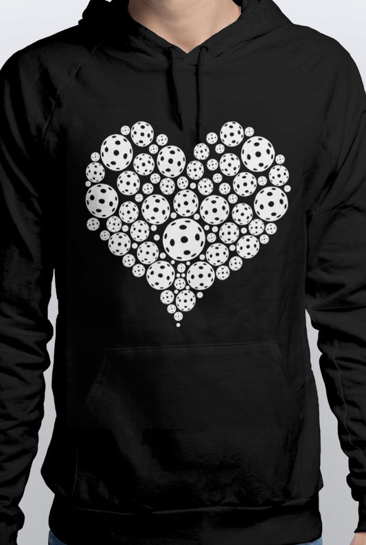 Pickleball made of heart Warm Pullover Pickleball HOODIE unisex Sizes S-3XL